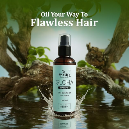 GLOHA 18+ Herbs Hair Oil by Swan Botanicals, view 4