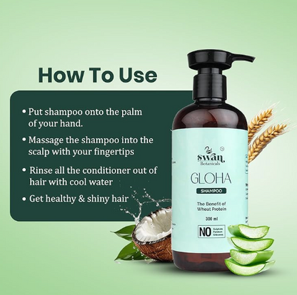 GLOHA Wheat Protein Shampoo by Swan Botanicals, view 4